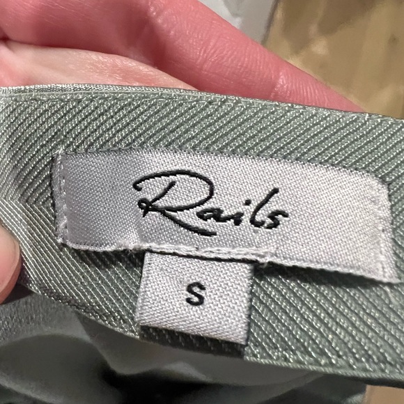 Rails Anya Pale Green Satin Midi Slip Skirt - Picture 3 of 3